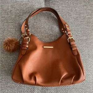 Poppy & Peonies Brown Purse